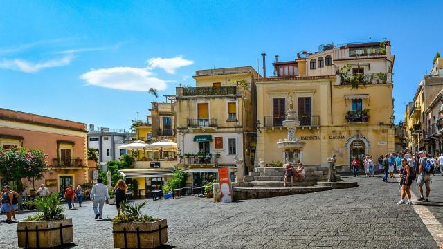 Plaza de Taormina, en Sicilia.