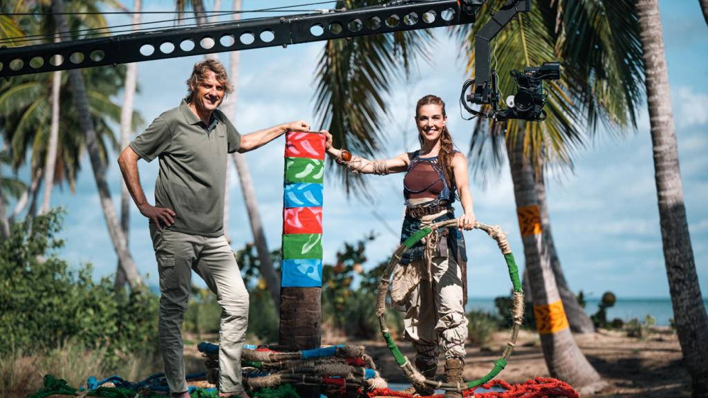Julian Iantzi y Raquel Sánchez Silva presentan 'El Conquistador'.