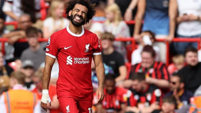 Mohamed Salah, en un partido con el Liverpool.