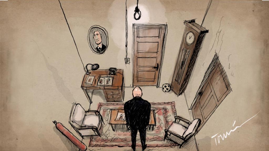 Ilustración sobre Luis Rubiales.