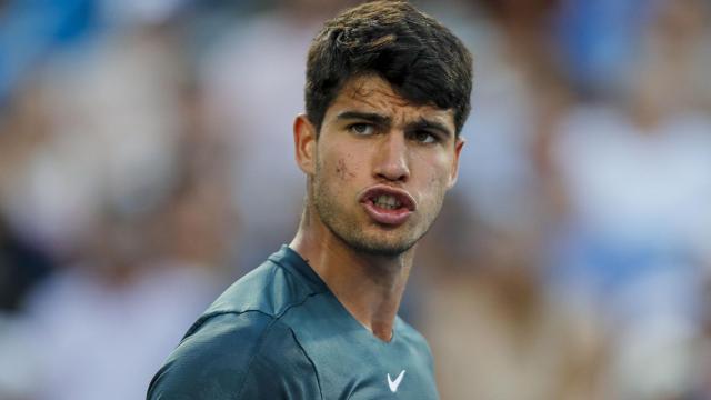 Carlos Alcaraz, durante un partido del Masters 1000 de Cincinnati.