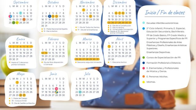 Calendario escolar Castilla-La Mancha 2023-24