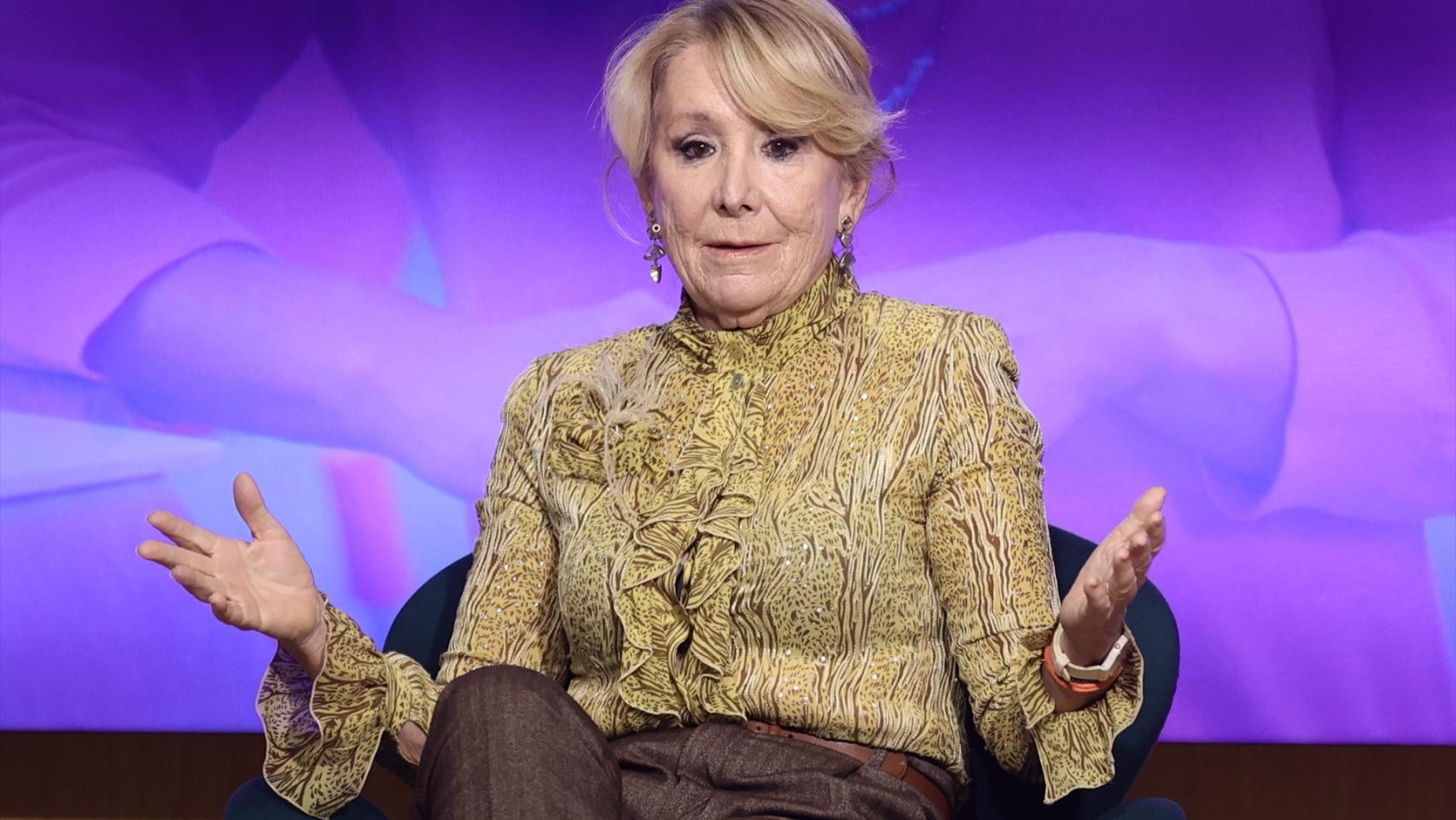 La expresidenta de la Comunidad de Madrid Esperanza Aguirre, durante un acto celebrado el pasado mes de marzo.