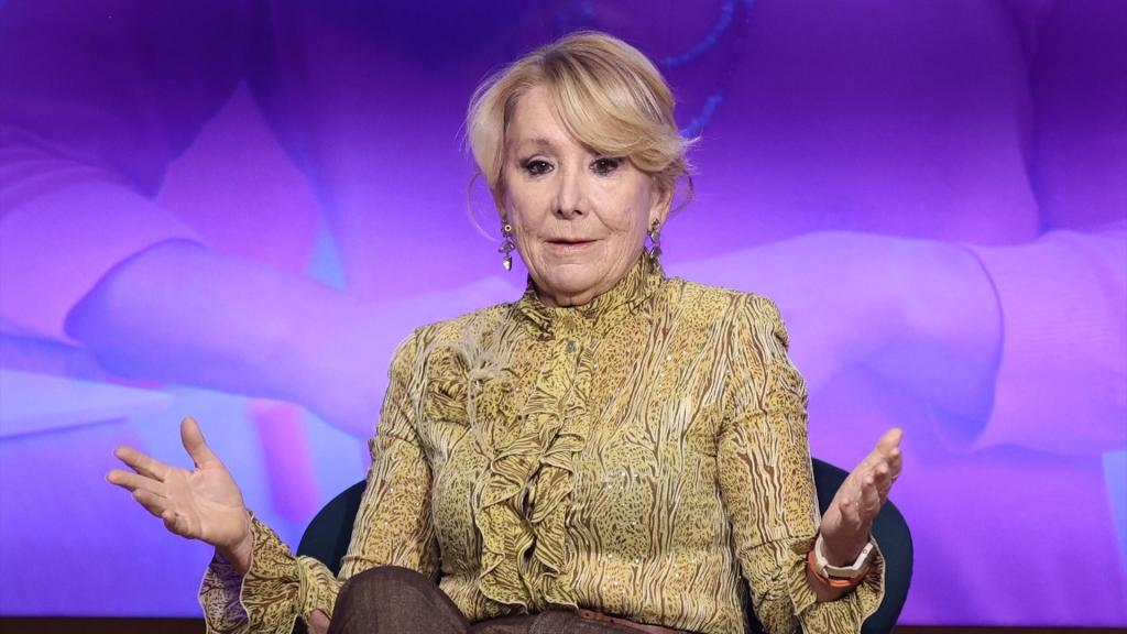 La expresidenta de la Comunidad de Madrid Esperanza Aguirre, durante un acto celebrado el pasado mes de marzo.
