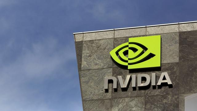 Logo de Nvidia en su sede de Santa Clara, California (Estados Unidos)