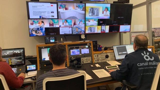 Trabajadores de Canal Málaga.