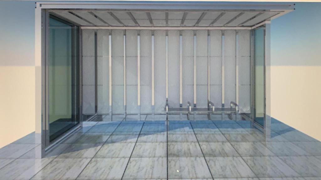 Diseño de la marquesina con climatización y energía solar