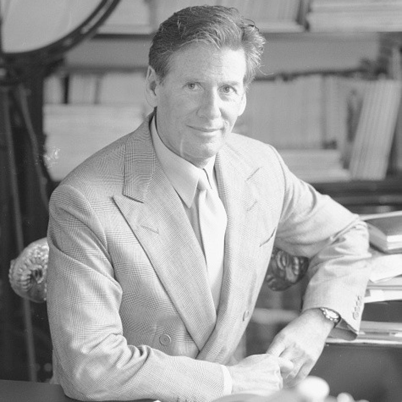 Retrato del diseñador Calvin Klein, en 1991.