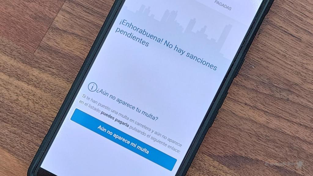 Multas en la app MiDGT