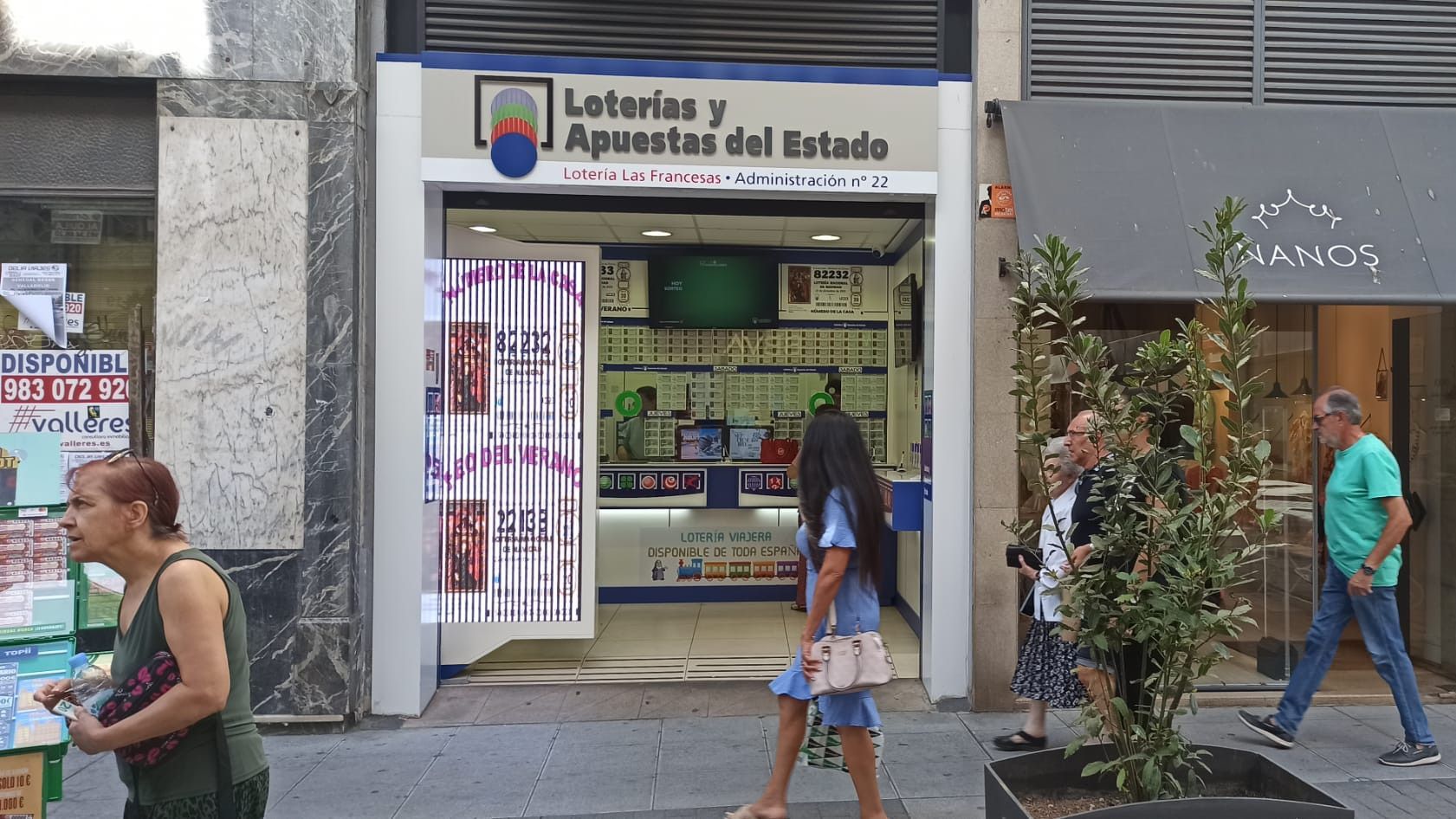 Loterías y Apuestas del Estado. Lotería de Navidad. Administración Nº22 Las Francesas (Valladolid)