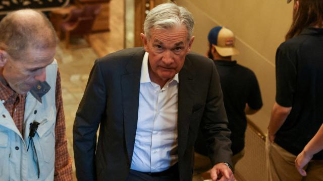 Jerome Powell, presidente de la Reserva Federal de Estados Unidos, en el Teton National Park, donde los líderes financieros mundiales se juntaron para participar en el simposio de Jackson Hole.