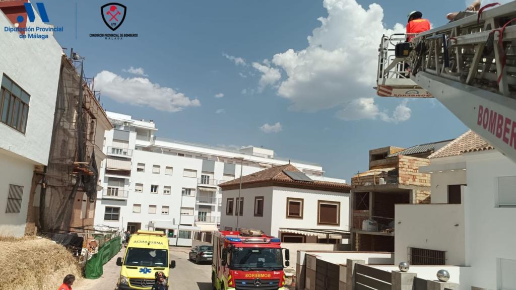 Un momento del rescate en Ronda.