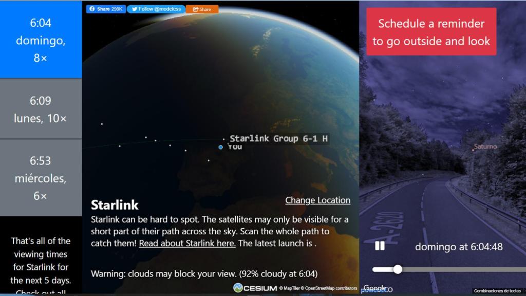 See a Satellite Tonight