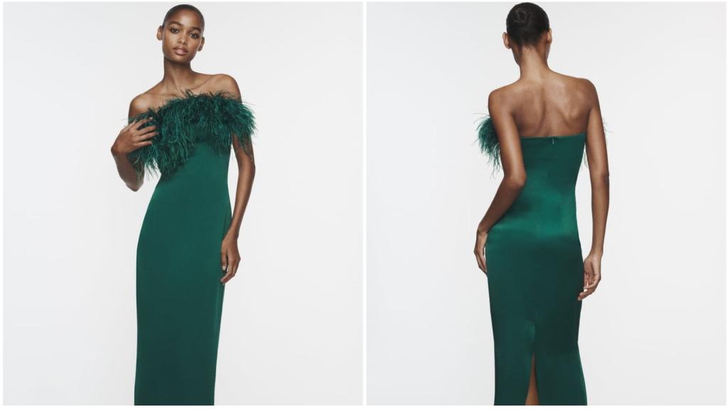 Modelo con el vestido de Zara que lleva Rocío Osorno.