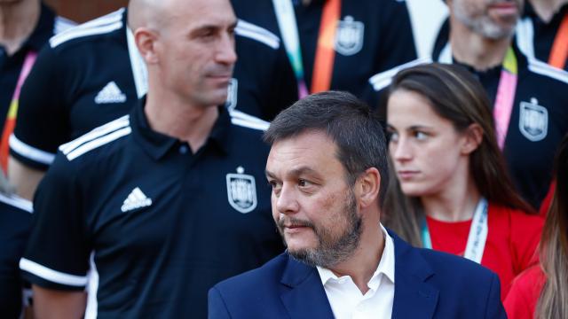 El presidente del CSD, Víctor Francos, en la Moncloa este martes.
