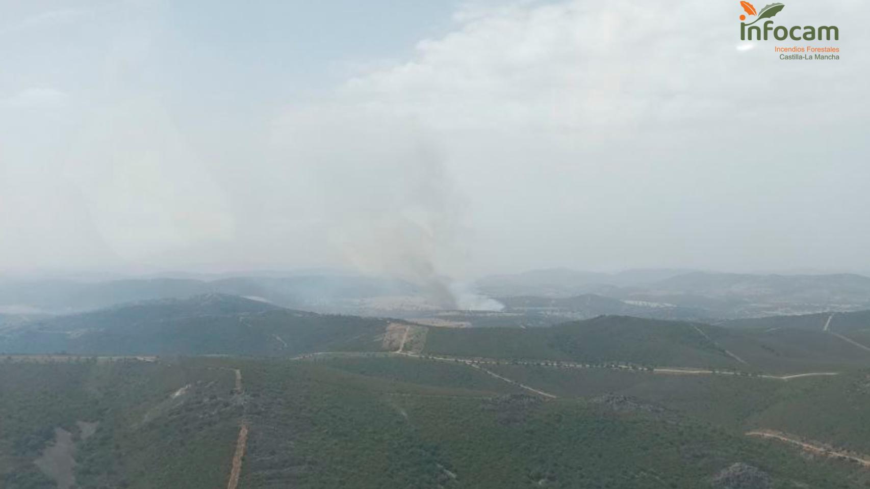 Incendio en Puebla Don Rodrigo (Ciudad Real). Foto: Plan Infocam.