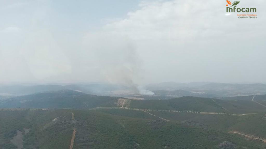 Incendio en Puebla Don Rodrigo (Ciudad Real). Foto: Plan Infocam.