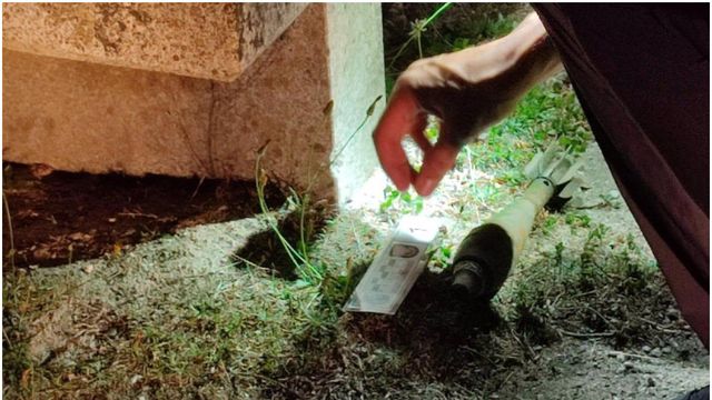 Imagen de la granada encontrada y detonada en Lugo