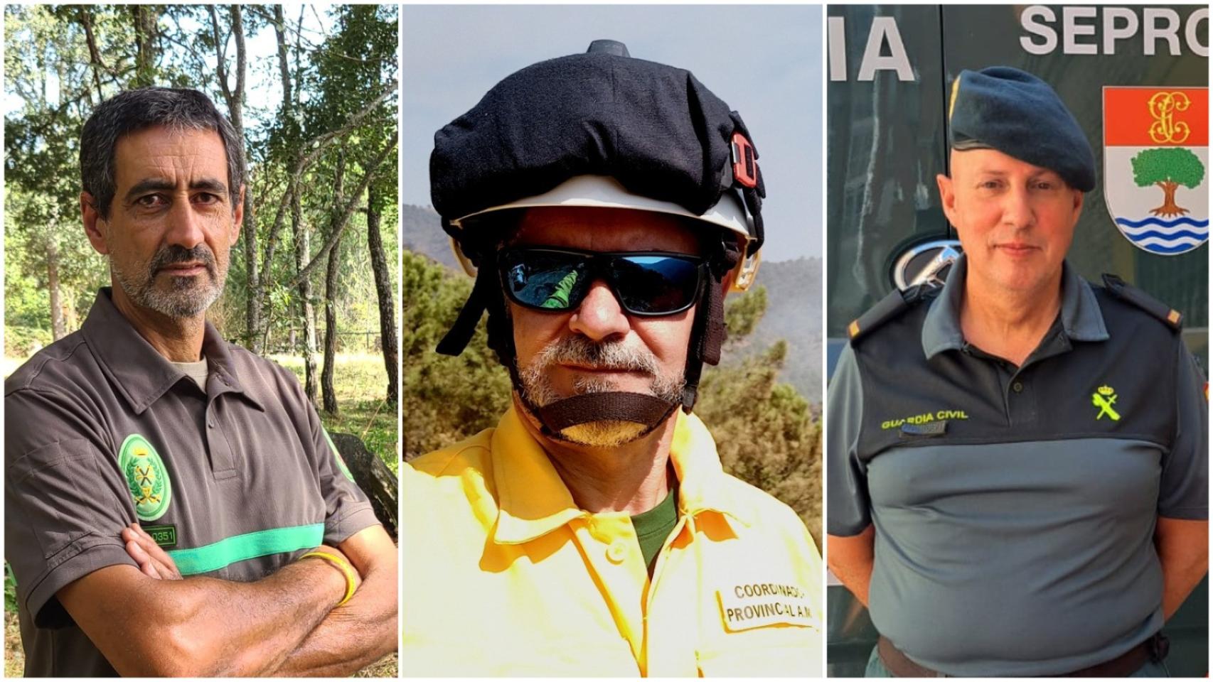 José Miguel López, José Joaquin Aniceto y José Borrego, los 'forenses' de los incendios en España.