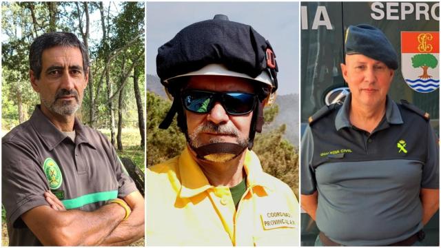 José Miguel López, José Joaquin Aniceto y José Borrego, los 'forenses' de los incendios en España.