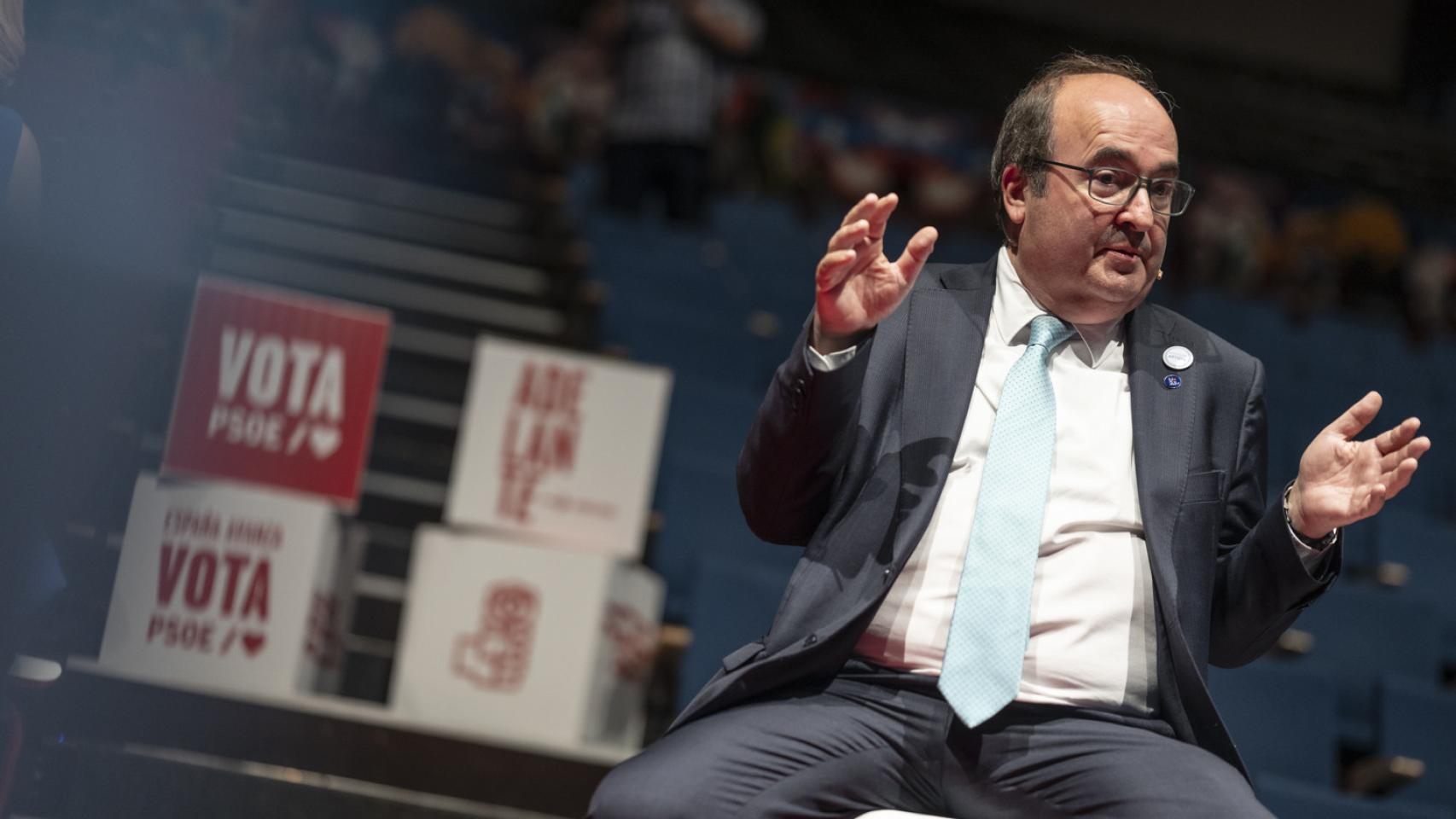 El ministro de Cultura y Deporte, Miquel Iceta, durante un encuentro por la cultura