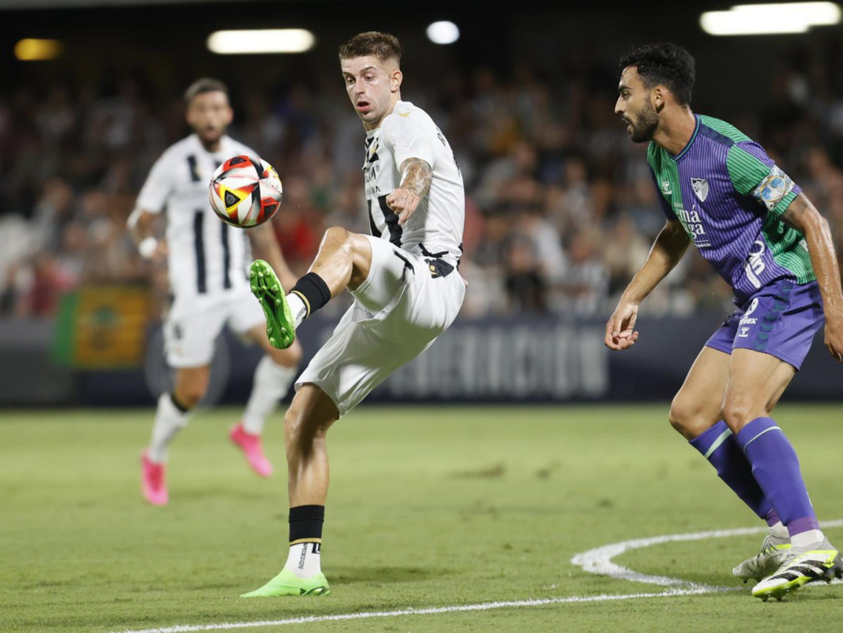 Juande durante el Castellón vs. Málaga CF