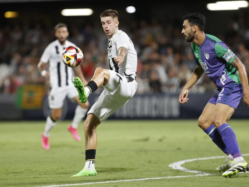 Juande durante el Castellón vs. Málaga CF