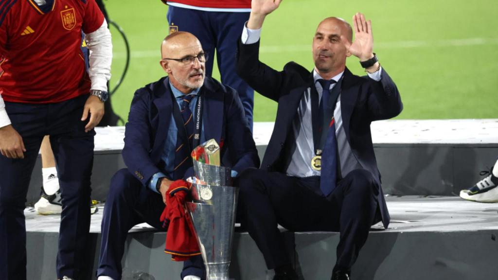 Luis Rubiales durante la celebración del último mundial femenino.