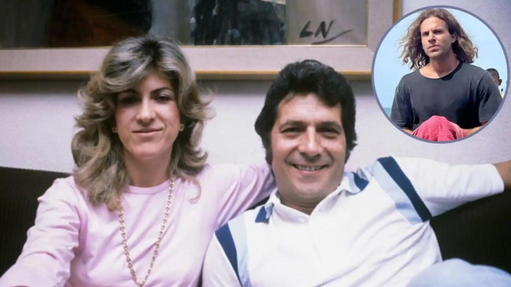 Noela Aguirre y Sancho Gracia junto a su nieto, Daniel, en un fotomontaje de EL ESPAÑOL.