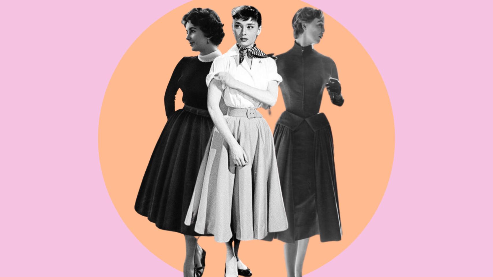 Collage moda años 50