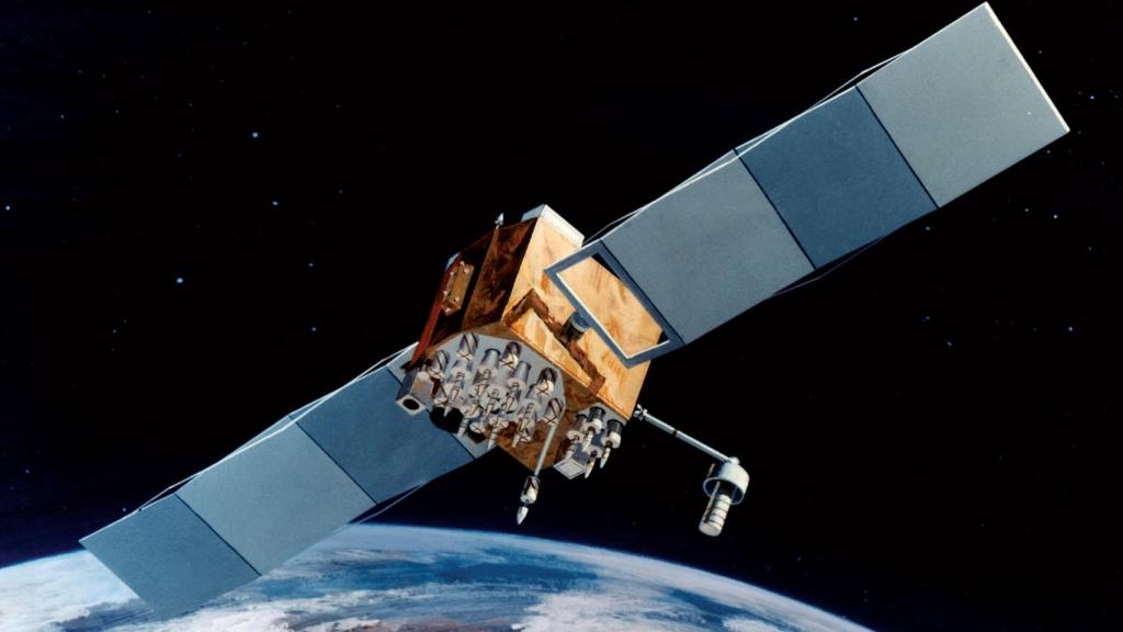Satélite Navstar-2F del sistema GPS en una representación artística.