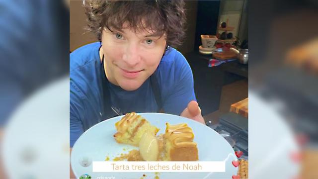 El chef Jordi Cruz presenta la tarta que ha creado para su hijo Noah