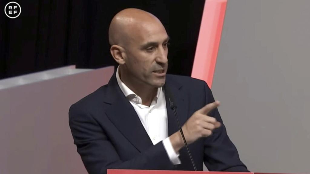 Luis Rubiales, durante su comparecencia en la Asamblea.