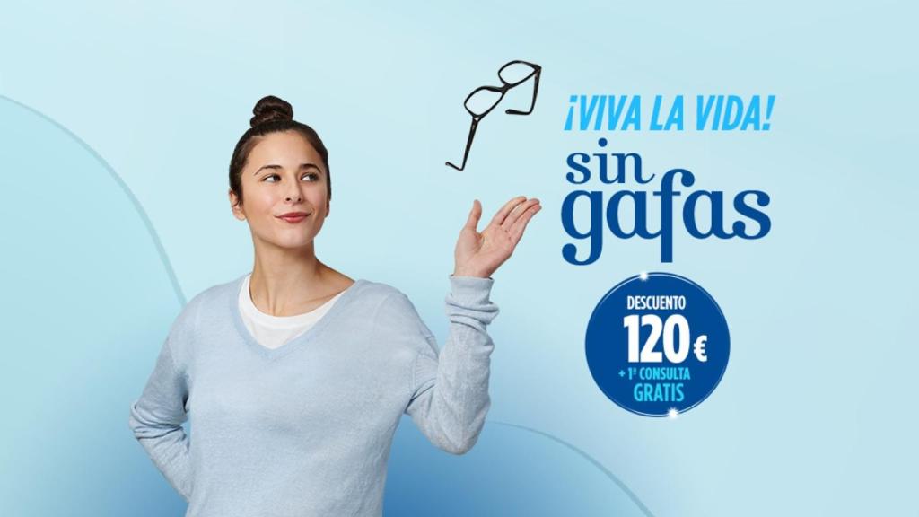 ¡Di adiós a tus gafas!: Cirugía refractiva ahora con 120 euros de descuento en Clínica Baviera