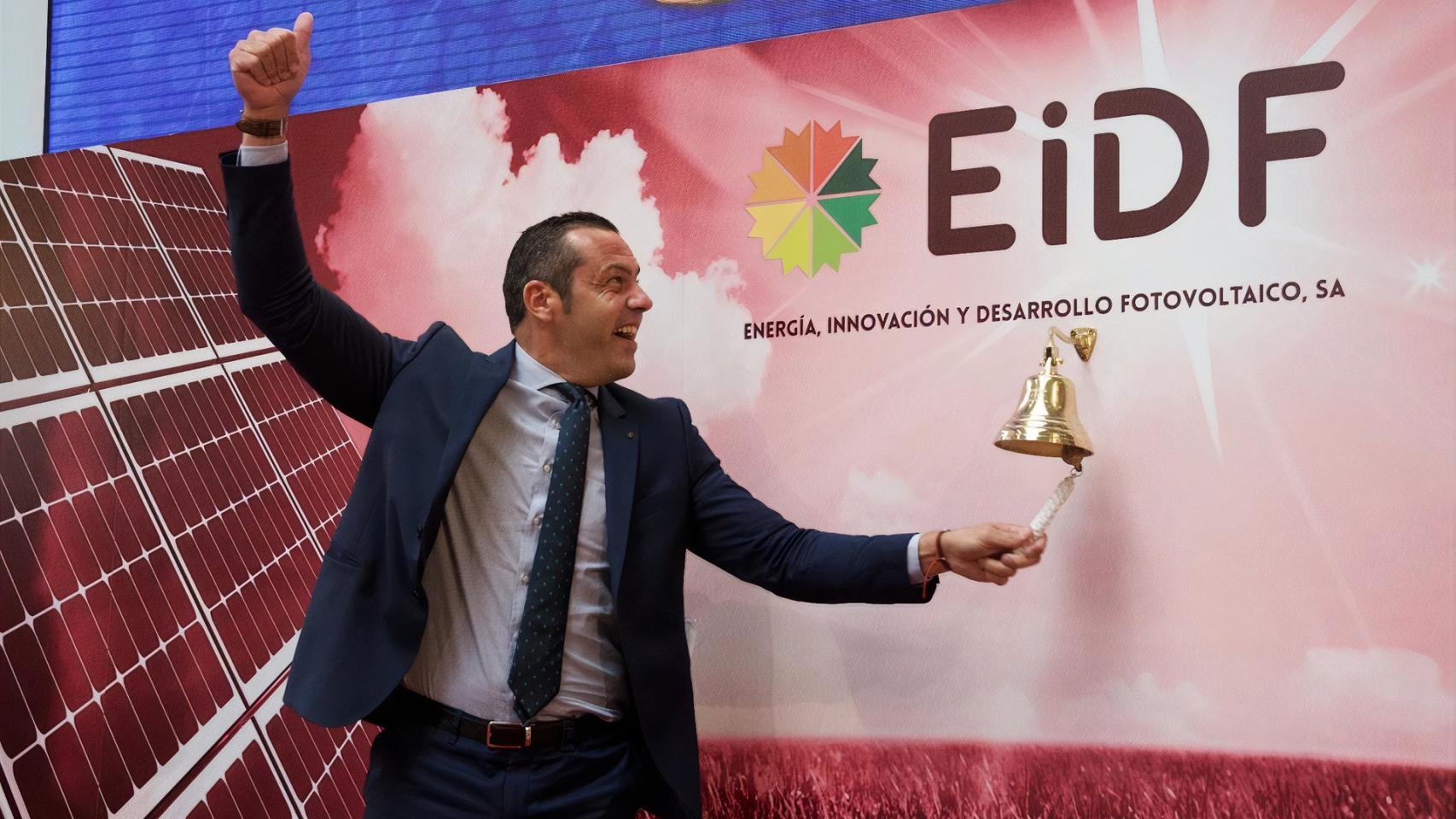 Fernando Romero, director general de EiDF, durante el toque de campana en la Bolsa de Madrid en una imagen de archivo.