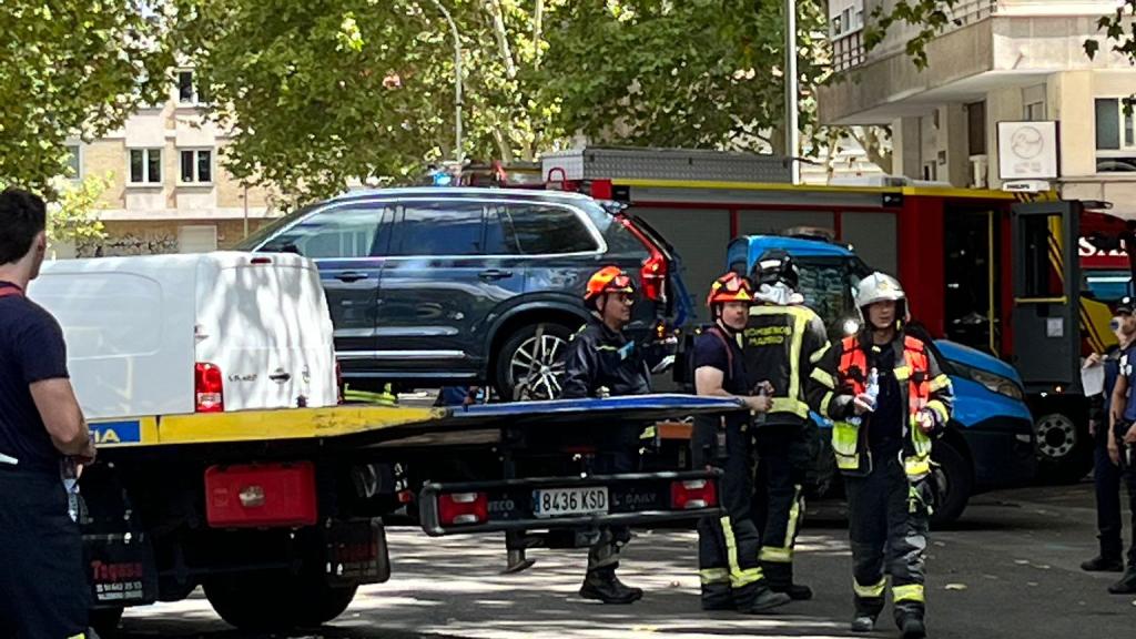 Una imagen del coche que ha ardido.