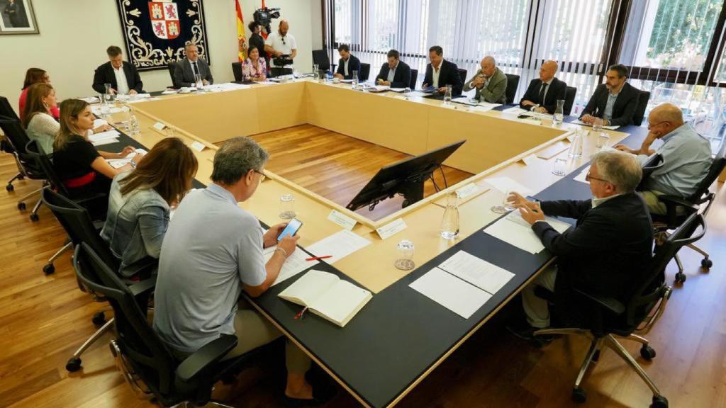 Imagen de la reunión de la Junta de Portavoces de este jueves.