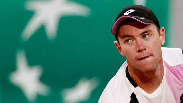 Koepfer, durante el partido de Roland Garros frente a Roger Federer.
