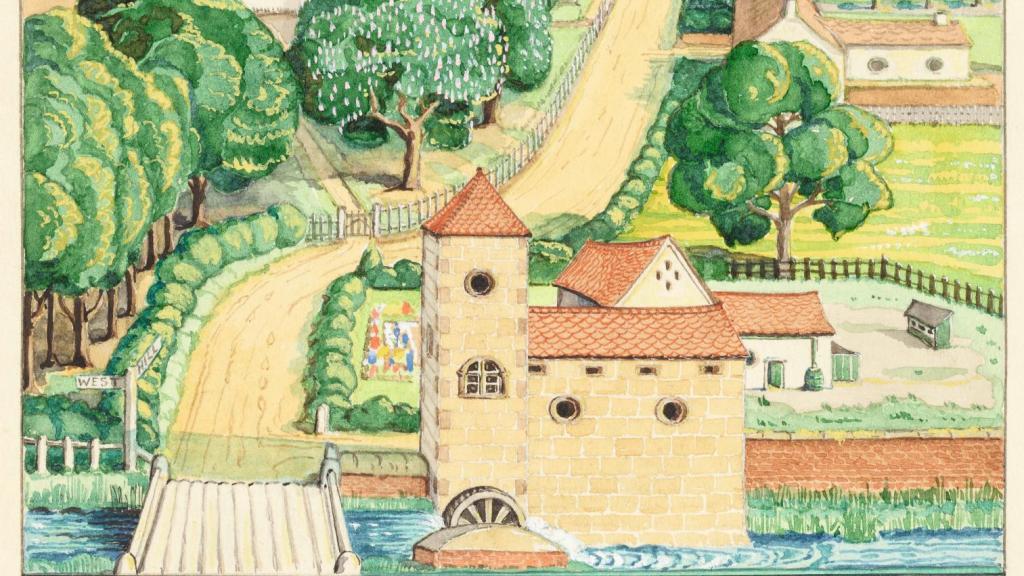 ilustración del propio Tolkien, en la primera edición española de el señor de los anillos (Minotauro)