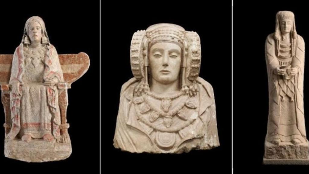 La Dama de Baza, la Dama de Elche y la Dama del Cerro de los Santos.