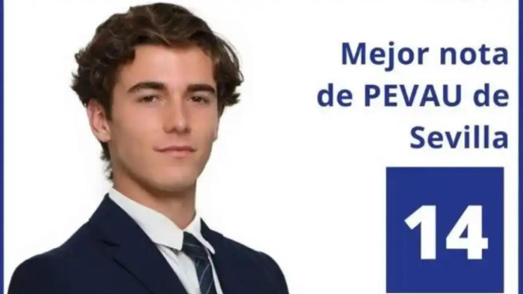 Alberto de Leopoldo, uno de los estudiantes que ha sacado un 14 en la Selectividad de Andalucía