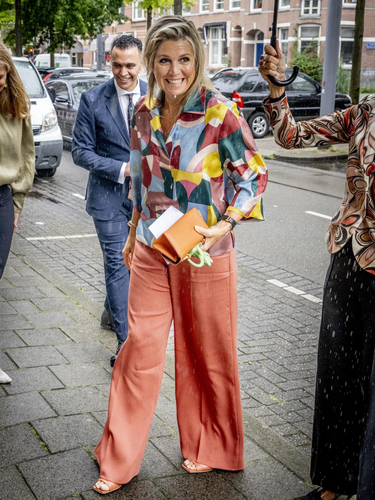 Máxima, a su llegada a Rotterdam.