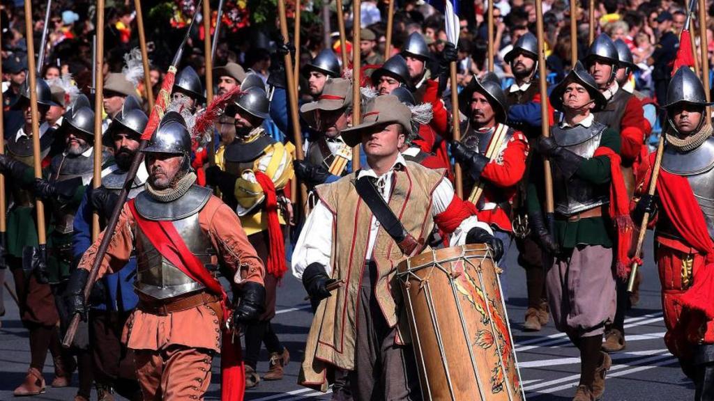Los Tercios de Flandes en una recreación durante un desfile.