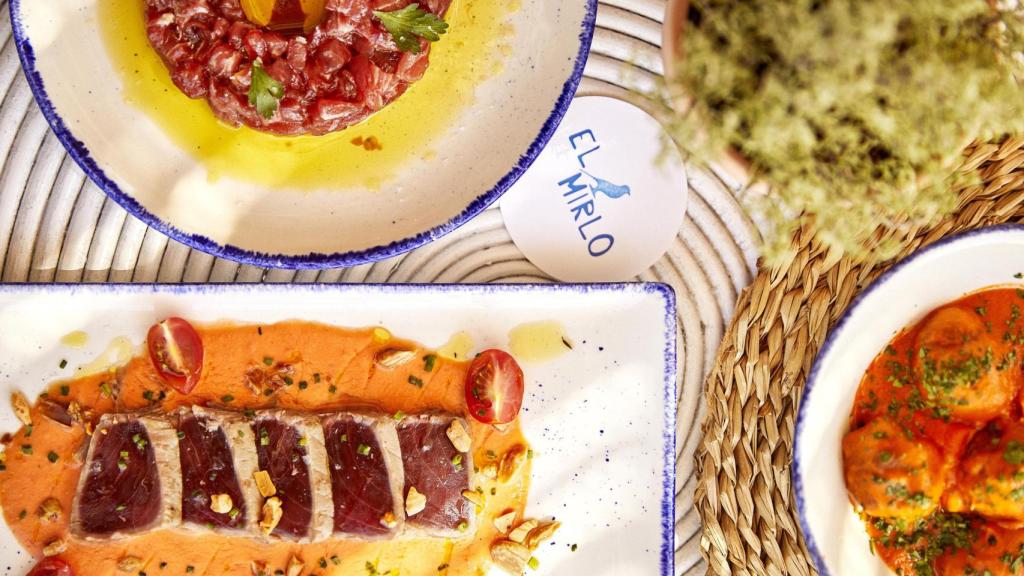 Algunos de los platos del restaurante El Mirlo.