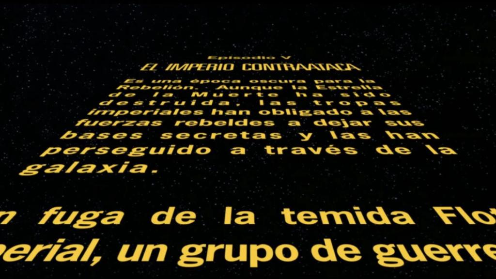 El clásico texto de apertura de 'El imperio contraataca'.