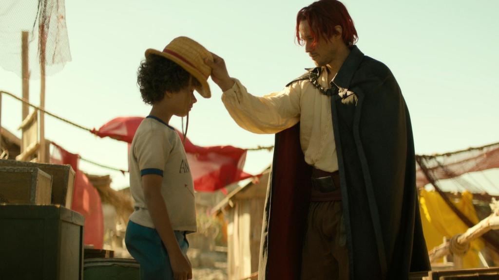 Shanks y el pequeño Luffy en 'One Piece'.