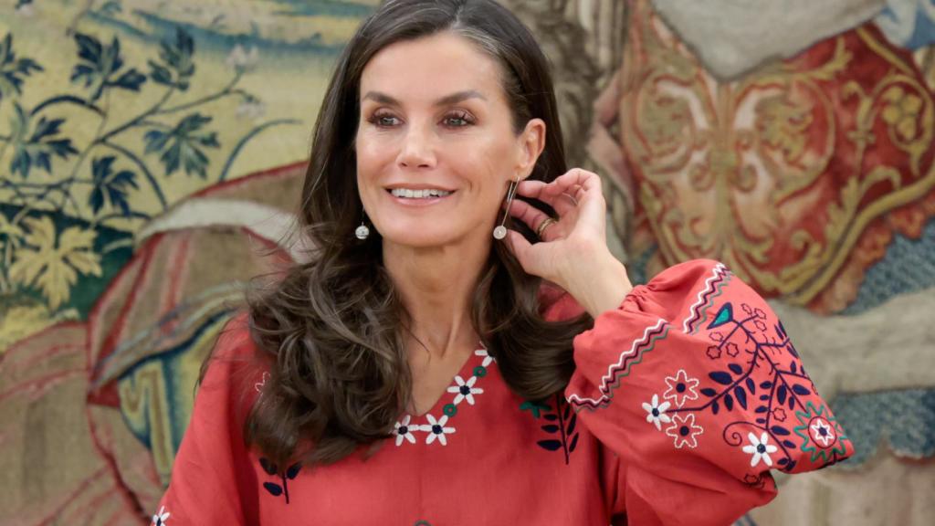 La Reina, con maquillaje 'total nude'.