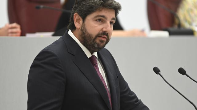 El presidente de la Región de Murcia en funciones, Fernando López Miras.