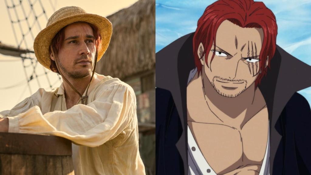 Comparación de Shanks en el remake y en el anime.