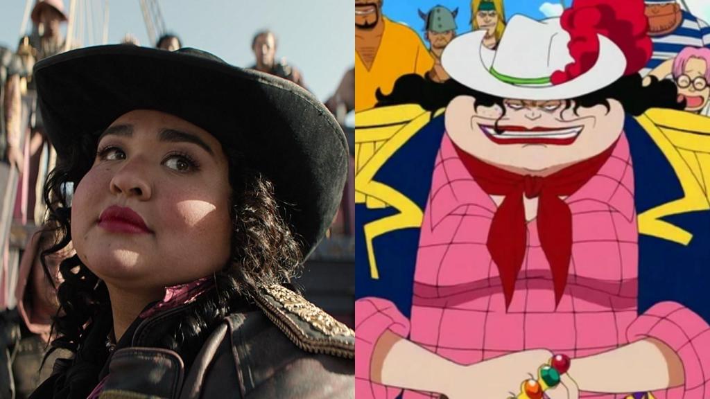 Comparación de Alvida en el remake y en el anime.